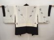 Photo6: 6622T08z530 Vintage Japanese Kimono Silk HAORI Flower Black (6)