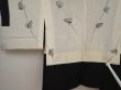 Photo8: 6622T08z530 Vintage Japanese Kimono Silk HAORI Flower Black (8)
