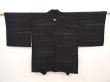 Photo1: 6622T10z560 Vintage Japanese Kimono Silk HAORI Bird Black (1)