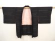 Photo6: 6622T10z560 Vintage Japanese Kimono Silk HAORI Bird Black (6)