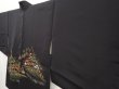 Photo2: 6622T11z510 Vintage Japanese Kimono Silk HAORI Trees Black (2)