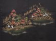 Photo3: 6622T11z510 Vintage Japanese Kimono Silk HAORI Trees Black (3)