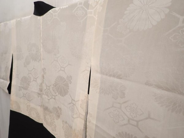 Photo7: 6622T11z510 Vintage Japanese Kimono Silk HAORI Trees Black (7)