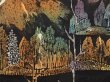 Photo4: 6622T12z590 Vintage Japanese Kimono Silk HAORI Trees Black (4)