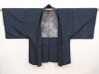 Photo6: 6622T13z610 Vintage Japanese Kimono Silk Men's HAORI Pine Dark navy (6)