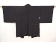 Photo3: 6626T02z460 Vintage Japanese Kimono Silk HAORI Bamboo grass Black (3)