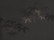 Photo6: 6626T02z460 Vintage Japanese Kimono Silk HAORI Bamboo grass Black (6)