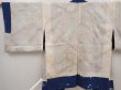 Photo8: 6626T03z410 Vintage Japanese Kimono Silk HAORI Flower Dark blue (8)