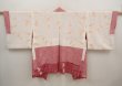 Photo6: 6626T04z580 Vintage Japanese Kimono Silk SHIBORI HAORI Dull red (6)