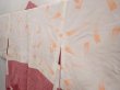 Photo7: 6626T04z580 Vintage Japanese Kimono Silk SHIBORI HAORI Dull red (7)