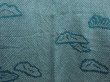 Photo3: 6626T06z520 Vintage Japanese Kimono Silk SHIBORI HAORI  Deep cyan (3)