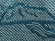Photo4: 6626T06z520 Vintage Japanese Kimono Silk SHIBORI HAORI  Deep cyan (4)