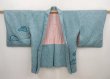 Photo5: 6626T06z520 Vintage Japanese Kimono Silk SHIBORI HAORI  Deep cyan (5)
