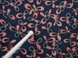 Photo6: 6626T07z340 Vintage Japanese Kimono Silk HAORI  Navy (6)