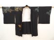 Photo6: 6626T08z500 Vintage Japanese Kimono Silk HAORI Cloud Black (6)