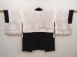 Photo8: 6626T08z500 Vintage Japanese Kimono Silk HAORI Cloud Black (8)