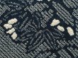 Photo4: 6626T09z440 Vintage Japanese Kimono Silk SHIBORI HAORI  Dark cyan (4)