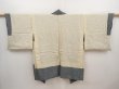 Photo7: 6626T09z440 Vintage Japanese Kimono Silk SHIBORI HAORI  Dark cyan (7)