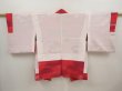 Photo6: 6626T10z530 Vintage Japanese Kimono Silk HAORI  Red-Pink (6)