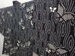Photo2: 6626T11z460 Vintage Japanese Kimono Silk SHIBORI HAORI Butterfly Black (2)