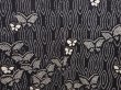 Photo3: 6626T11z460 Vintage Japanese Kimono Silk SHIBORI HAORI Butterfly Black (3)