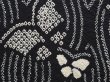 Photo4: 6626T11z460 Vintage Japanese Kimono Silk SHIBORI HAORI Butterfly Black (4)