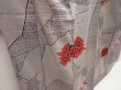 Photo3: 6626T12z870 Vintage Japanese Kimono Silk OMESHI Rose Gray (3)