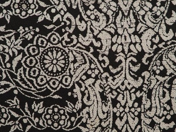 Photo6: 6626T13z940 Vintage Japanese Kimono Silk KOMON Flower Black (6)