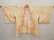 Photo5: 6629T01z510 Vintage Japanese Kimono Silk SHIBORI HAORI  Straw yellow (5)