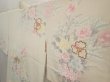 Photo2: 6629T02z610 Vintage Japanese Kimono Silk HAORI Flowers Off-white (2)