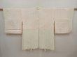 Photo7: 6629T02z610 Vintage Japanese Kimono Silk HAORI Flowers Off-white (7)