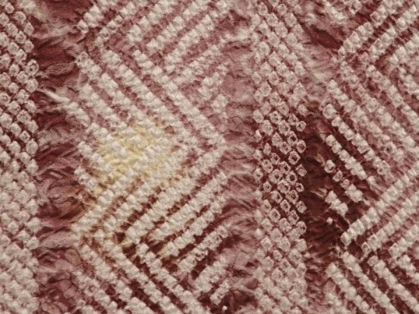 Photo4: 6629T03z480 Vintage Japanese Kimono Silk SHIBORI HAORI  Grape-Brown (4)