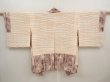 Photo6: 6629T03z480 Vintage Japanese Kimono Silk SHIBORI HAORI  Grape-Brown (6)