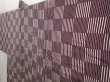 Photo2: 6629T04z570 Vintage Japanese Kimono Silk HAORI  Dark grape (2)