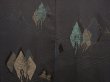 Photo3: 6629T05z560 Vintage Japanese Kimono Silk HAORI Trees Black (3)