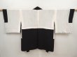 Photo6: 6629T05z560 Vintage Japanese Kimono Silk HAORI Trees Black (6)