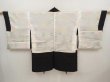 Photo7: 6629T07z550 Vintage Japanese Kimono Silk HAORI Flower Black (7)