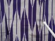Photo5: 6629T08z400 Antique Japanese Kimono Silk HAORI Yagasuri Dark lavender blue (5)