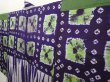 Photo8: 6629T08z400 Antique Japanese Kimono Silk HAORI Yagasuri Dark lavender blue (8)