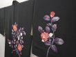 Photo2: 6629T10z640 Vintage Japanese Kimono Silk HAORI Flower Black (2)