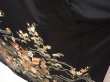 Photo4: 6629T11z1640  Japanese Kimono Silk FURISODE Royal cart Black (4)