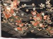 Photo5: 6629T11z1640  Japanese Kimono Silk FURISODE Royal cart Black (5)