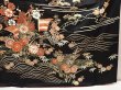 Photo7: 6629T11z1640  Japanese Kimono Silk FURISODE Royal cart Black (7)