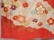 Photo6: 6629T12z1000 Vintage Japanese Kimono Silk FURISODE Plum blossom Red-Pink (6)