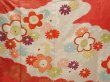 Photo8: 6629T12z1000 Vintage Japanese Kimono Silk FURISODE Plum blossom Red-Pink (8)
