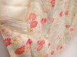 Photo3: 6629T13z740 Vintage Japanese Kimono Silk TSUKESAGE Chrysanthemum Off-white (3)