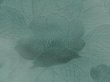 Photo4: 6630T01z410 Vintage Japanese Kimono Silk HAORI Flower Dull cyan (4)