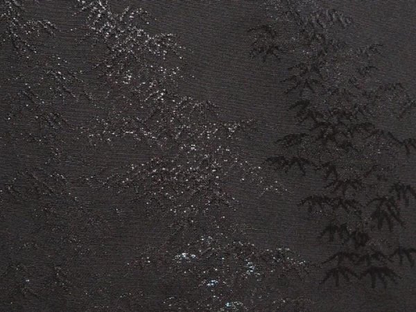 Photo4: 6630T02z560 Vintage Japanese Kimono Silk HAORI Trees Black (4)