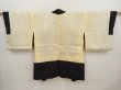 Photo6: 6630T02z560 Vintage Japanese Kimono Silk HAORI Trees Black (6)
