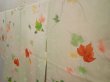 Photo2: 6630T04z540 Vintage Japanese Kimono Silk HAORI Ivy Soft green (2)